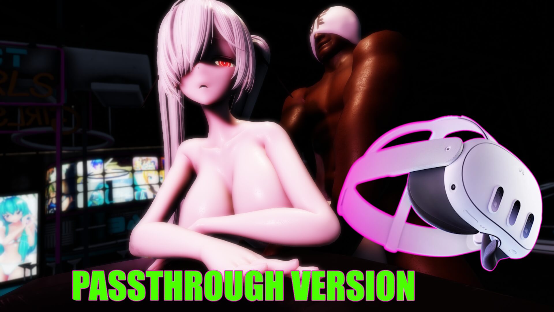 POV VR passthrough video featuring a ponytail character in a Cinderella outfit from the Nikke series produced by Lewd Fraggy in 6K resolution
